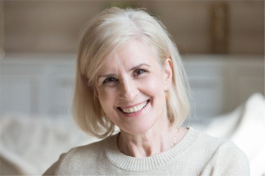 Woman smiling